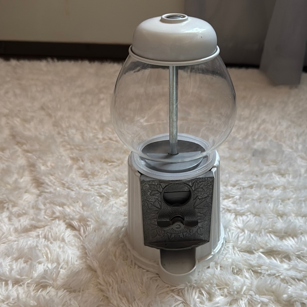 Vintage White Gumball Machine